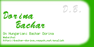 dorina bachar business card